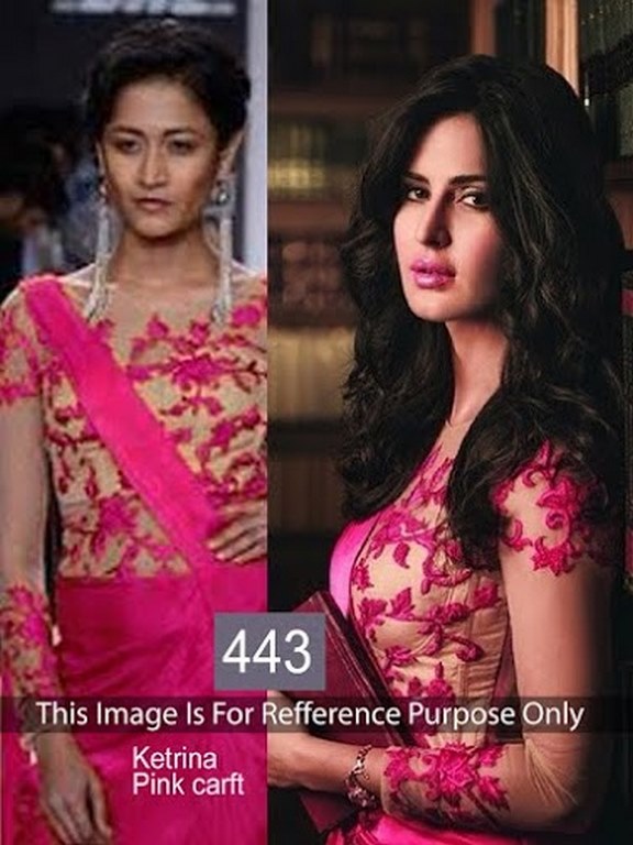 KATRINA KAIF PINK BOLLYWOOD STYLE SAREE