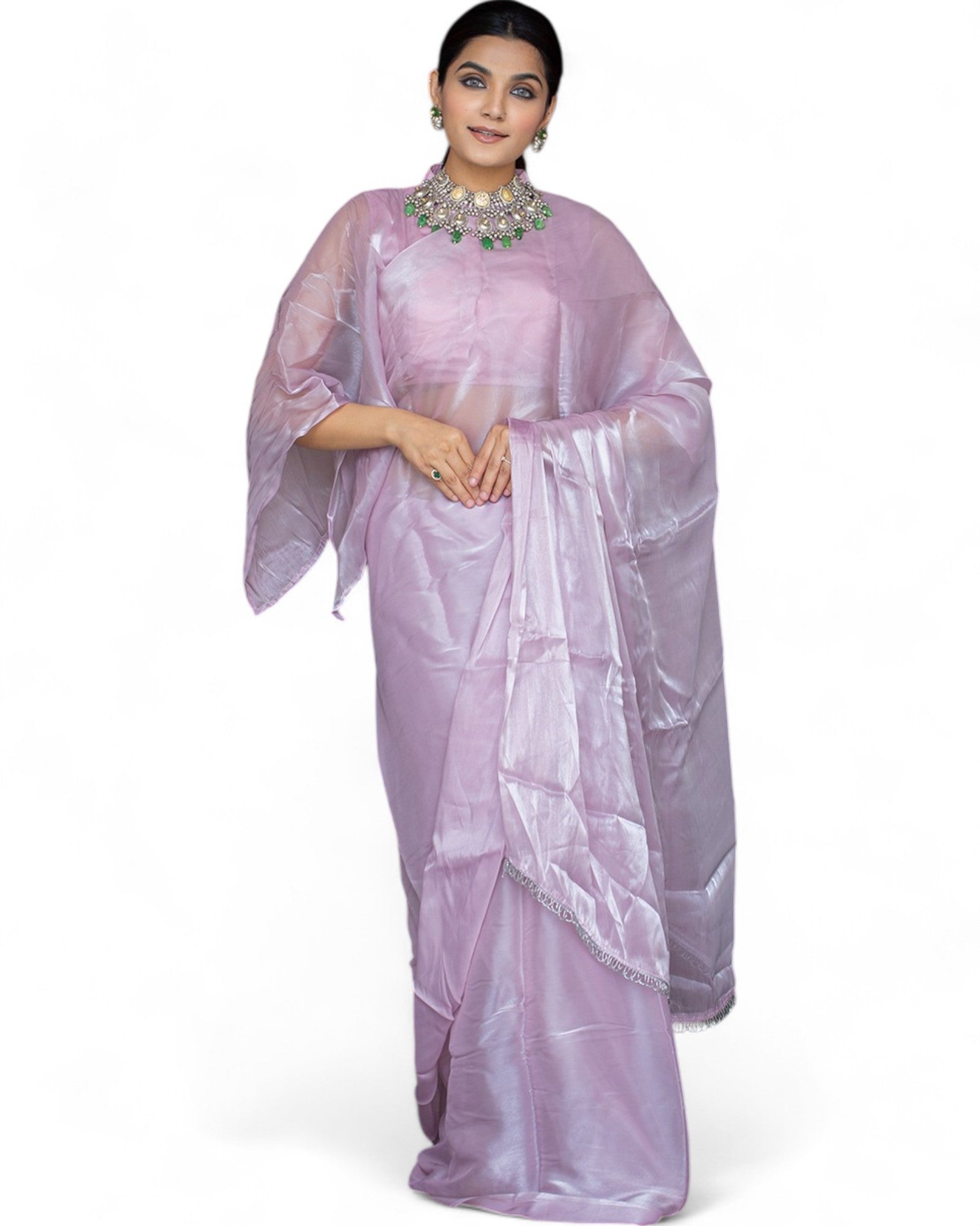 Lavender Jimi Silk Stylish Festival Saree