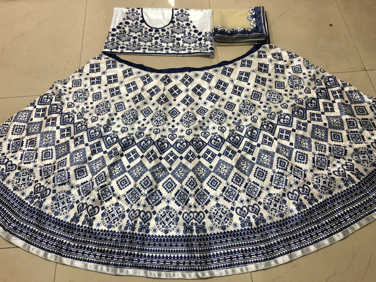 alia bhutt beautiful printed silk partywear lehenga