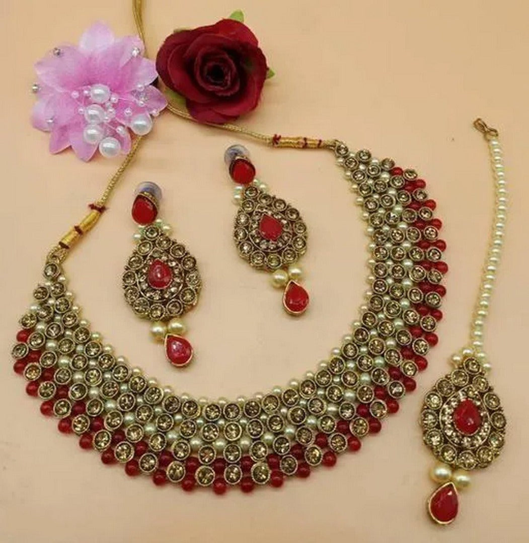 Alloy and Pearl Jewellery Set for Women