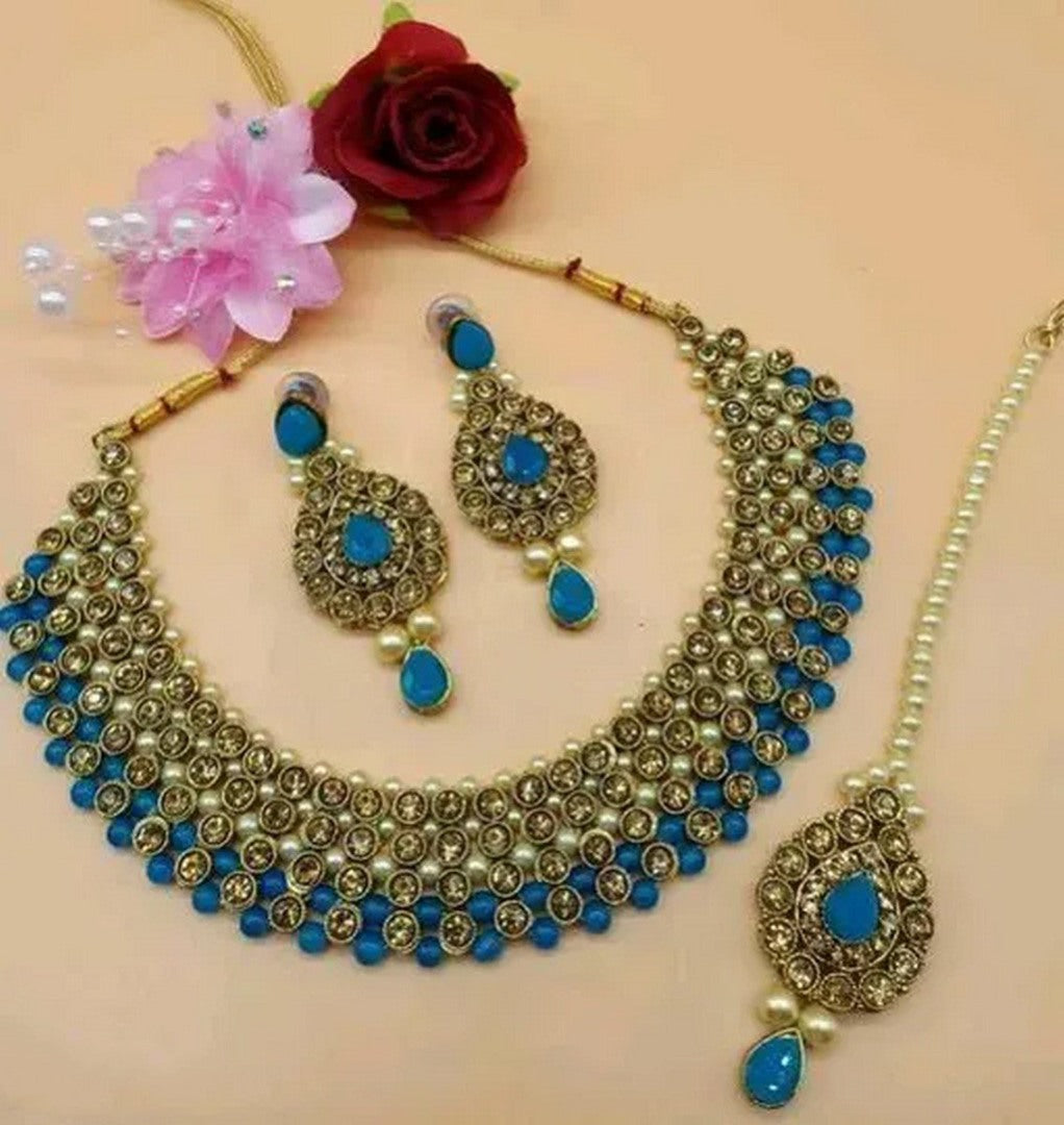 Alloy and Pearl Jewellery Set for Women