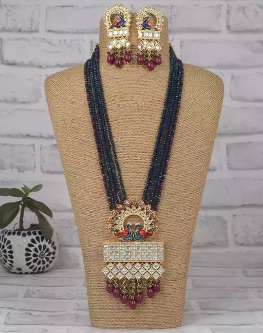 Alloy gold plated kundan jewellery set