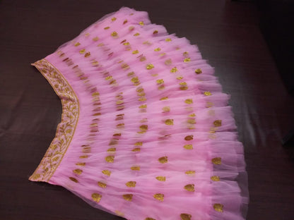 Baby pink beautiful embroidered wedding lehenga choli