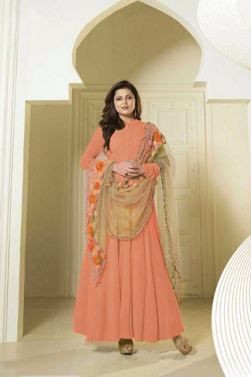 Beautiful anarkali suit with heavy dupatta