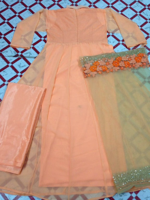 Beautiful anarkali suit with heavy dupatta