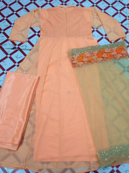 Beautiful anarkali suit with heavy dupatta