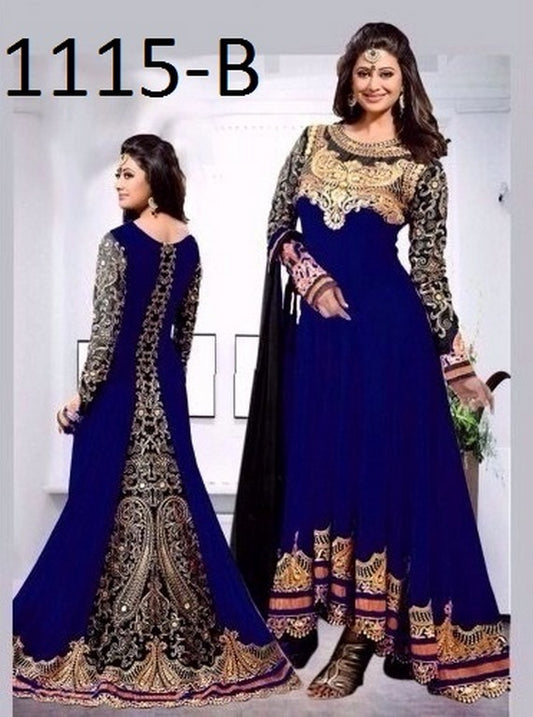 Beautiful Blue embroidered Ceremonial Salwar Suit