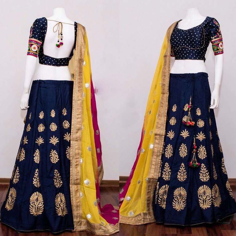 Beautiful Blue embroidered Wedding lehenga