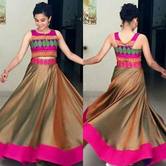 Beautiful Golden Plain Ceremonial lehenga