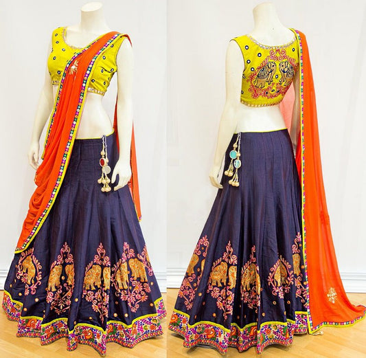 Beautiful heavy embroidered designer festival lehenga