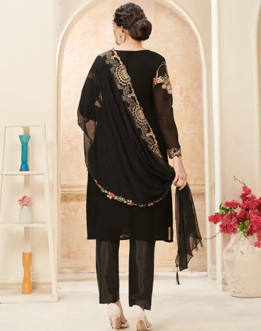 Black Georgette Pakistani Suit