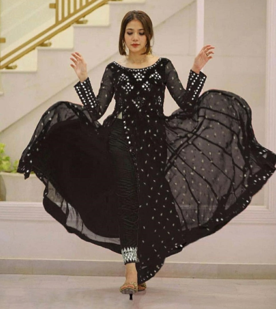 Black georgette salwar suit