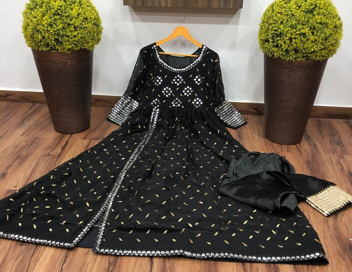 Black georgette salwar suit