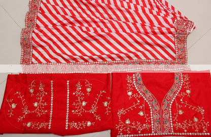 Maroon chinon silk digital printed sequence work saree