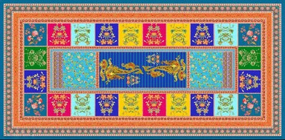Multicolor chinon kutchhi work pakistani dupatta
