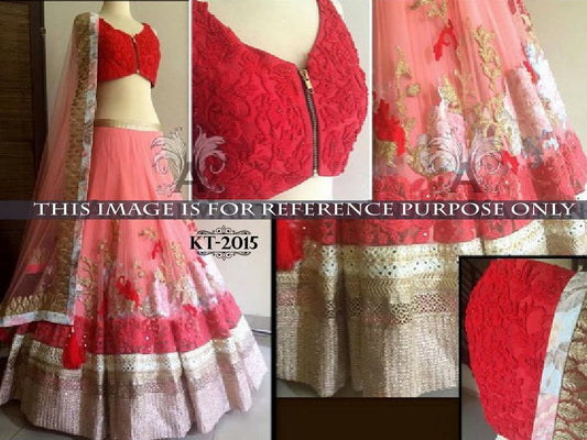 Women's pink and red lehenga