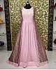Baby pink Georgette Gown with digital printed koti