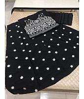 Black tapeta silk embroidered bollywood style partywear lehenga