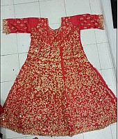 Designer heavy embroidered red wedding Suit