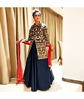 divyanka stylist embroidered indowestern lehenga with koti
