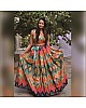 multicolored satin banglory festival wear croptop lehenga