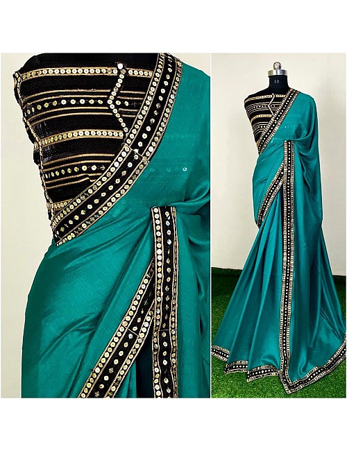 Rama vichitra silk sequence work partywear saree