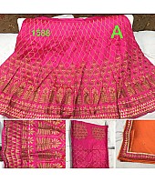 Malbari silk heavy embroidered wedding lehenga