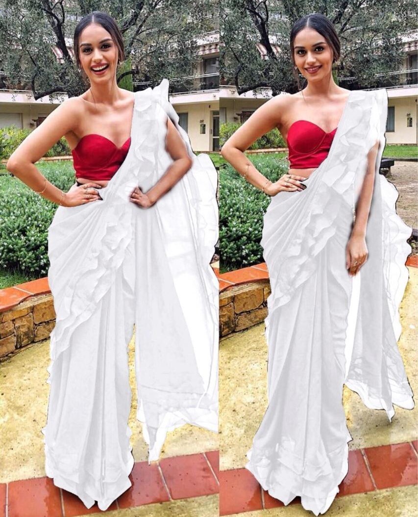 Sara Ali Khan, Esha Gupta, Manushi Chhillar: These beauties opt for white  and ivory for their Cannes debut | The Times of India