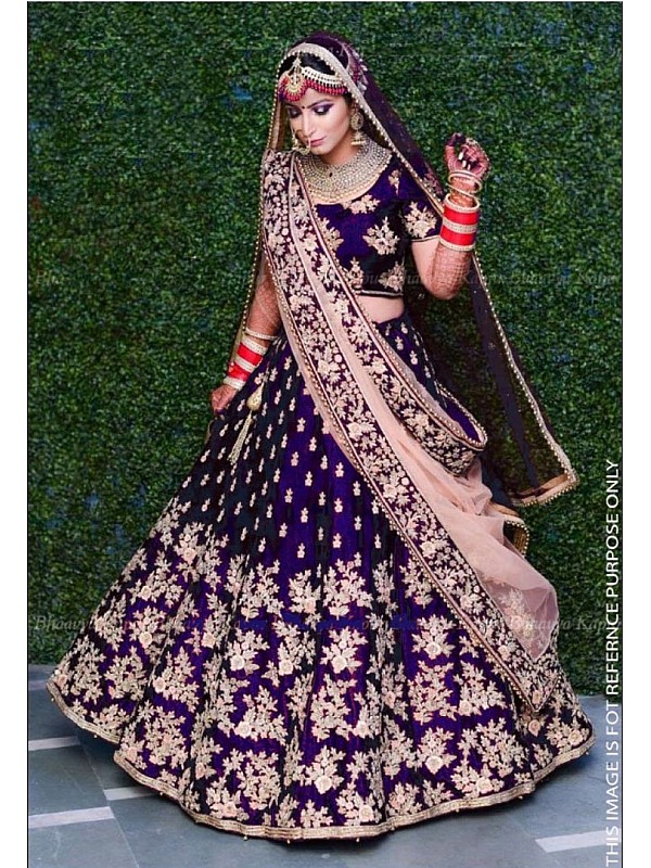 Bridal Lehengas : Baby pink soft net sequence work bridal ...