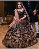 Maroon velvet heavy embroidered designer bridal lehenga 
