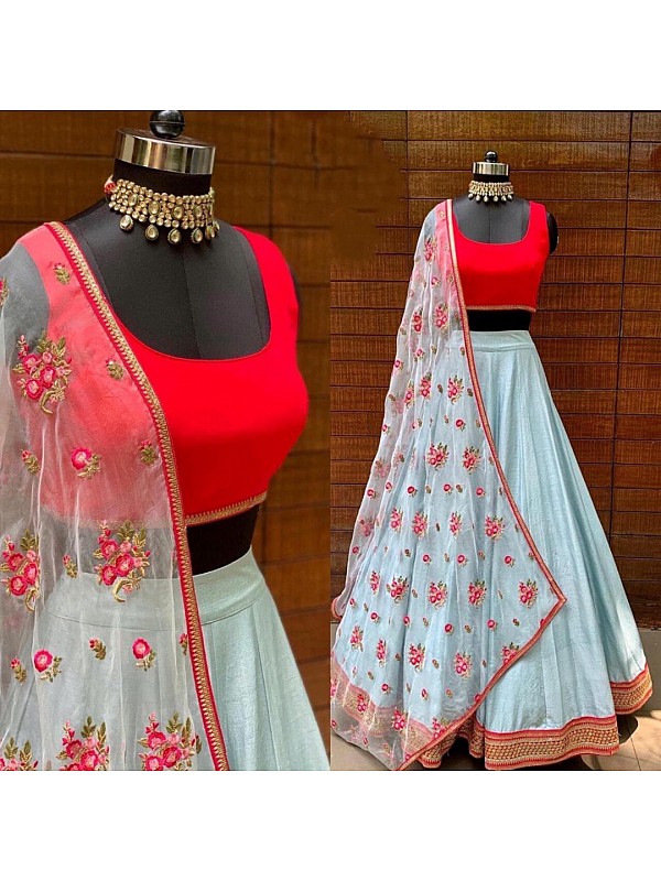 Marvellous and Ingenious Work on Silk Fabric Pink Bridal Lehenga Choli with  Dupatta and Heavy Blouse