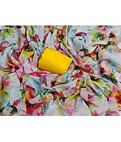 Multicolor georgette digital floral printed saree