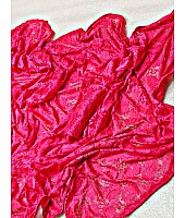 Red heavy chantley net partywear saree