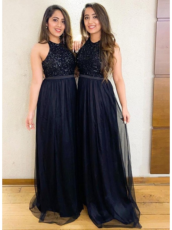 Buy Black Tiered Gathers Embroidered Gown Party Wear Online at Best Price |  Cbazaar