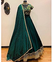 Green designer embroidered wedding lehenga choli