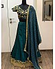 Green designer embroidered wedding lehenga choli
