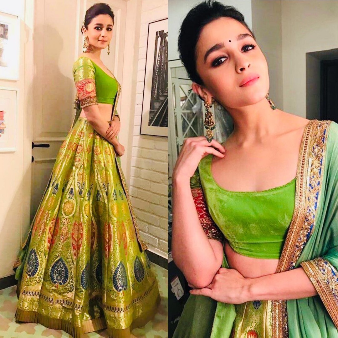 Share more than 84 blue and parrot green lehenga - POPPY