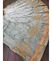 sea green tapeta silk designer embroidered ceremonial lehenga choli