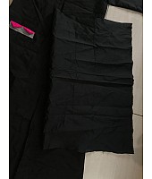 stylist black tapeta silk suit with plazzo and shrug