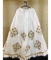 white tapeta silk beautiful ceremonial lehenga choli