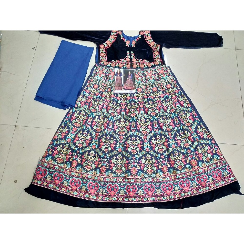 Bollywood style heavy embroidered ceremonial gown