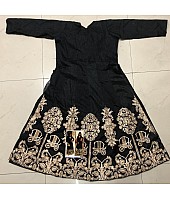 black heavy banglori embroidered partywear bollywood gown
