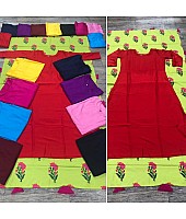 GT Rayon cotton plazzo kurti with printed dupatta