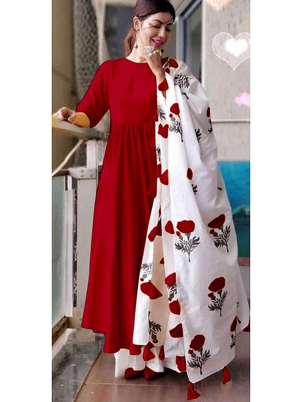 Stylish KS3006 Indo Western Readymade Multicoloured Cotton Long Dress