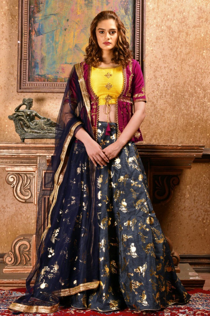Lehengas Online : Buy Women's Lehenga Choli from India - Saree.com | Saree  blouse designs, Long length blouse, Lehenga blouse designs