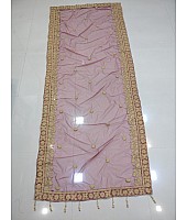 Heavy maroon phantom silk embroidered bridal lehenga