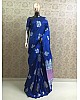 Blue heavy weaving pallu silk saree