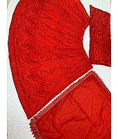Red georgette heavy embroidered partywear lehenga choli