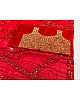 Red georgette sequence work ceremonial saree 