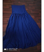 Blue japan crap plain gown with multi thread work shrug
